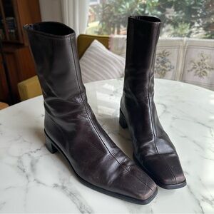 Stuart Weitzman Brown Leather Ankle Boots – Size 8